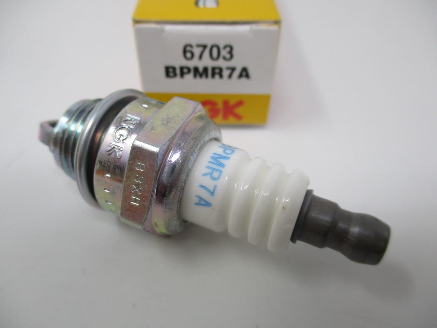 Genuine NGK 6703 BPMR7A Nickel Spark Plug Lawnmower - Image 2