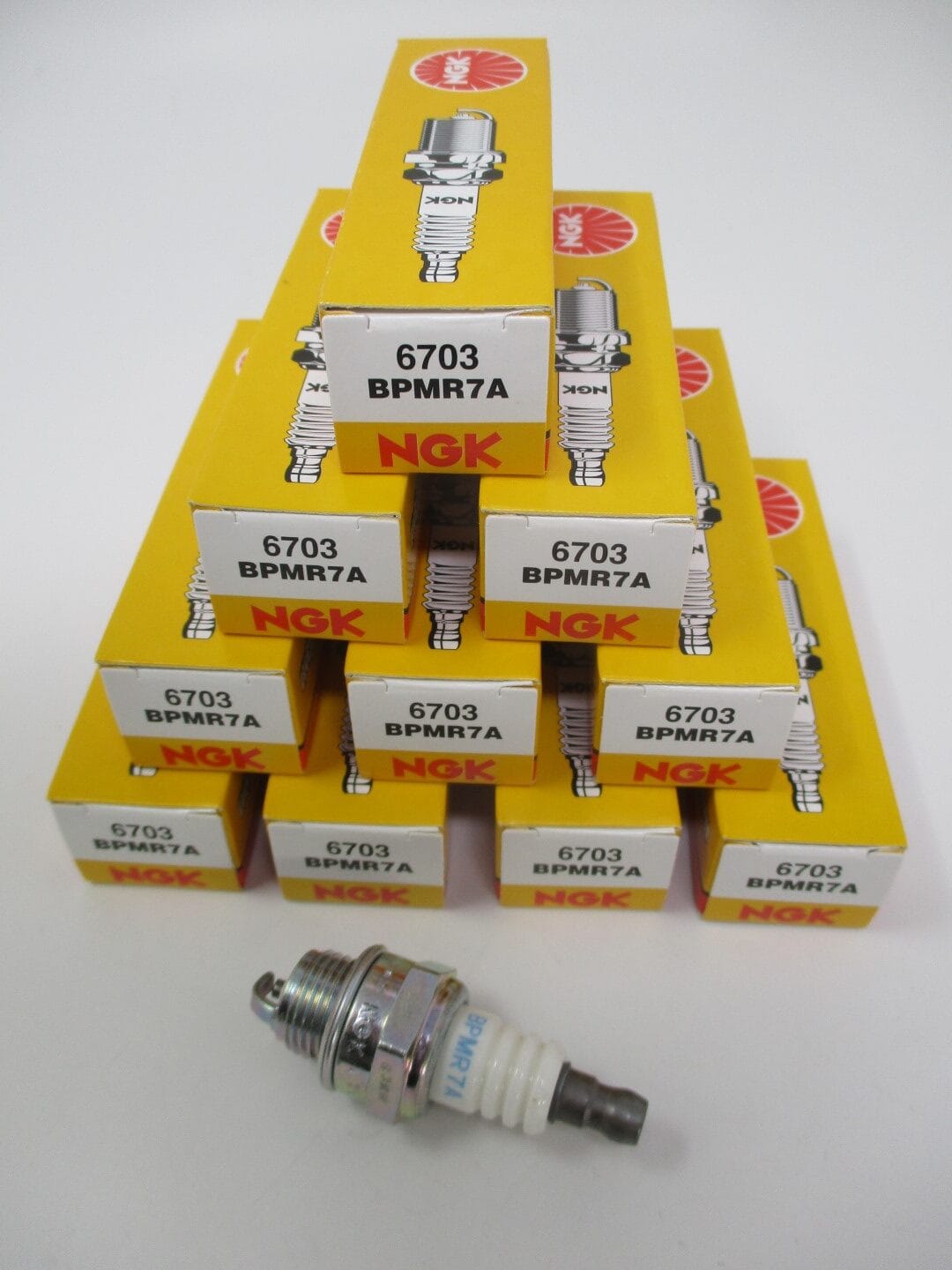 Genuine NGK 6703 BPMR7A Nickel Spark Plug Lawnmower - Image 9