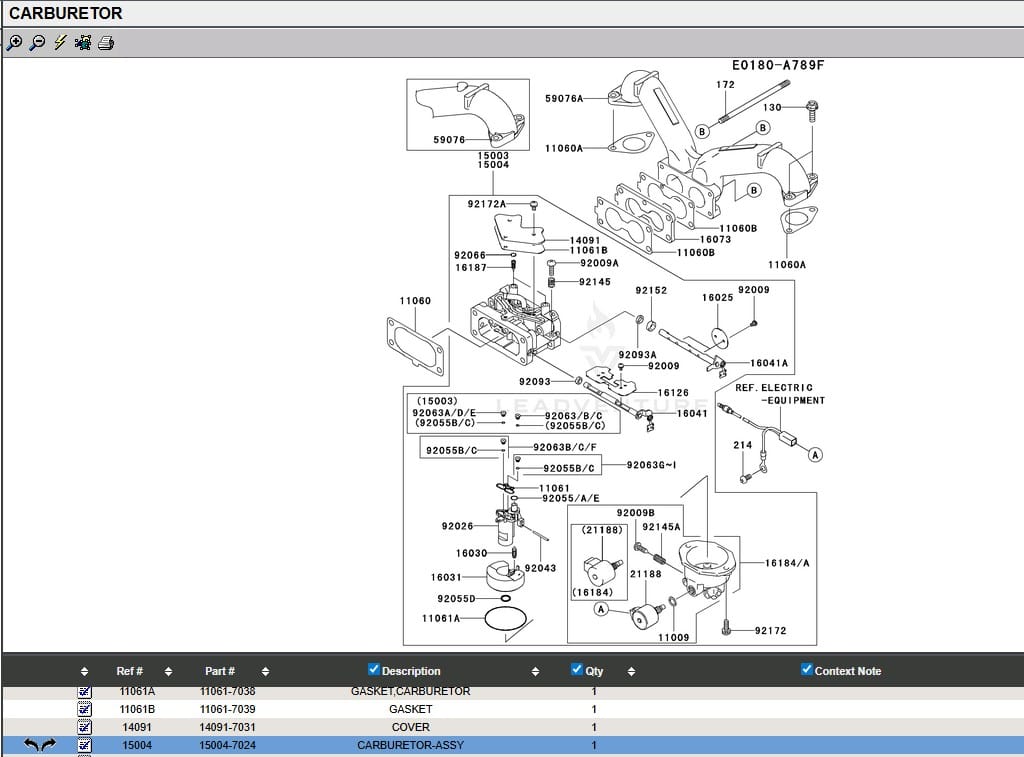 Genuine Kawasaki 15004-1010 Nikki Carburetor FH641V 15004-0763 15004-7024 FH661V - Image 8