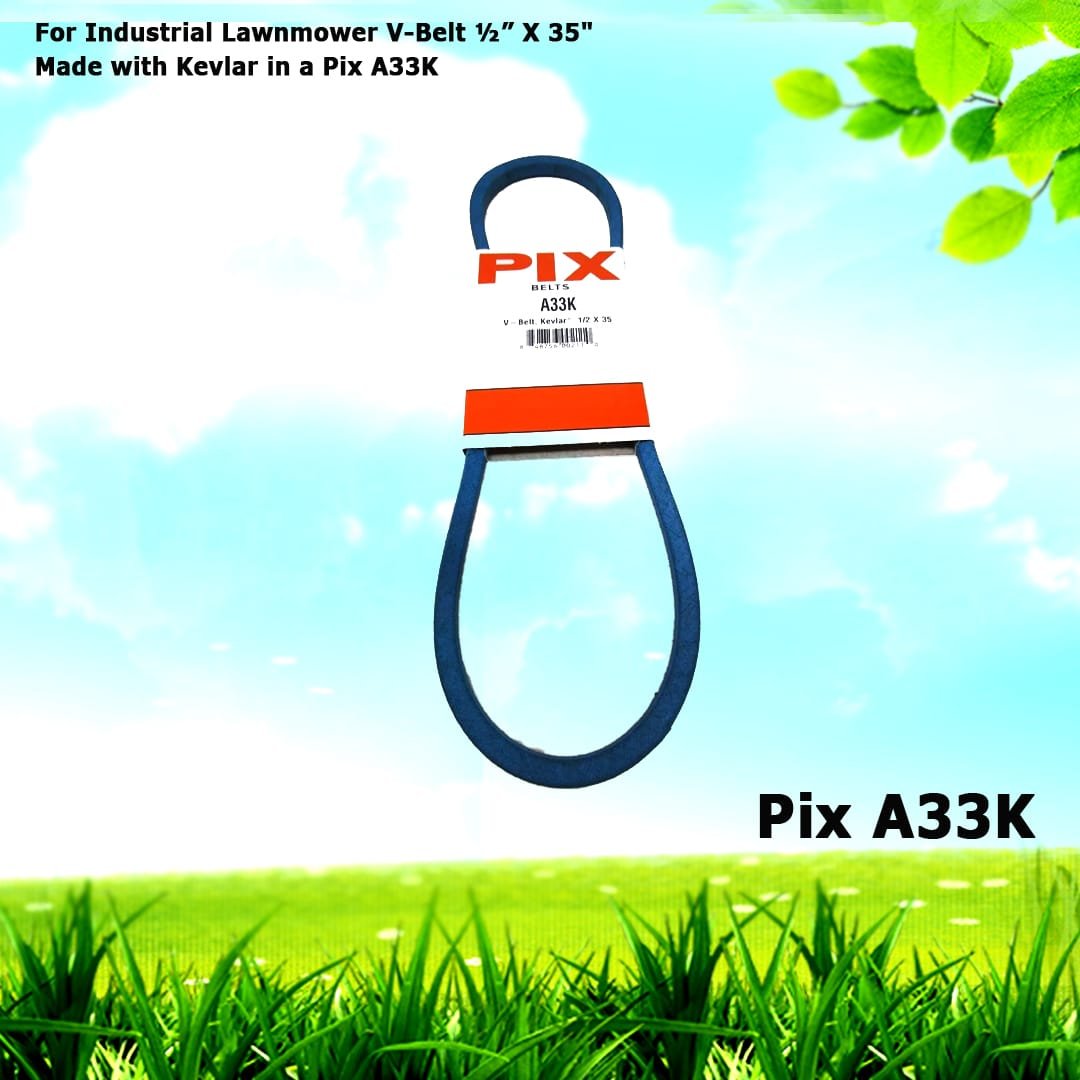 For Industrial Lawnmower V-Belt ½” X 35" Made with Kevlar in a Pix A33K