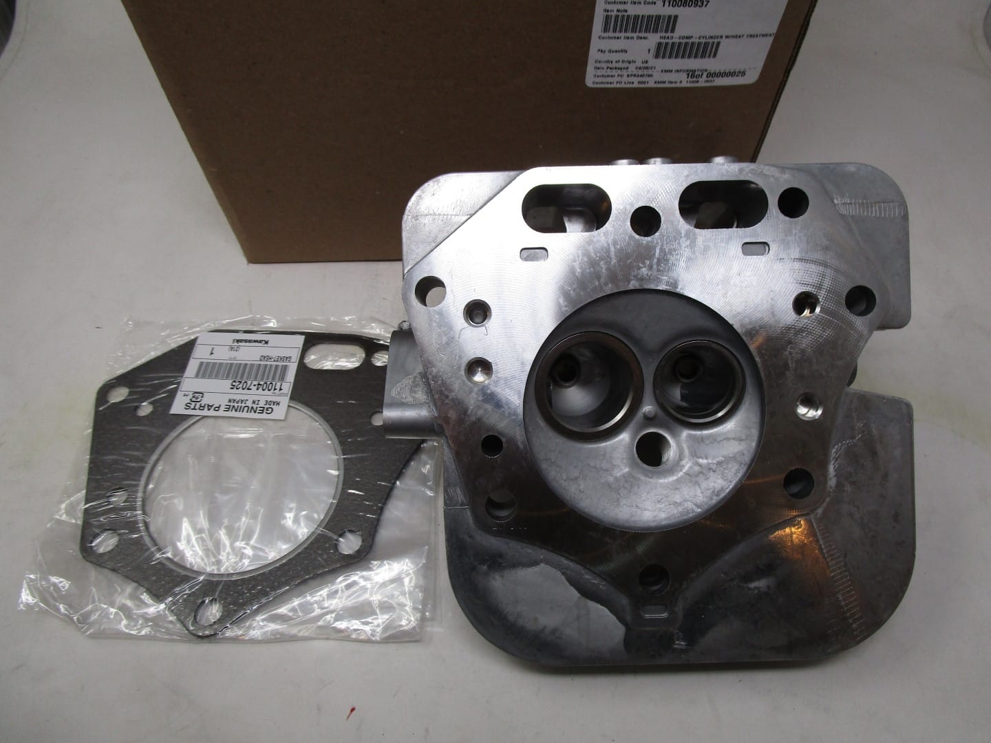 Genuine Kawasaki 11008-0937 Head & Head Gasket 11004-7025  #2 FX751V, FX801V FX850V 11008-0899