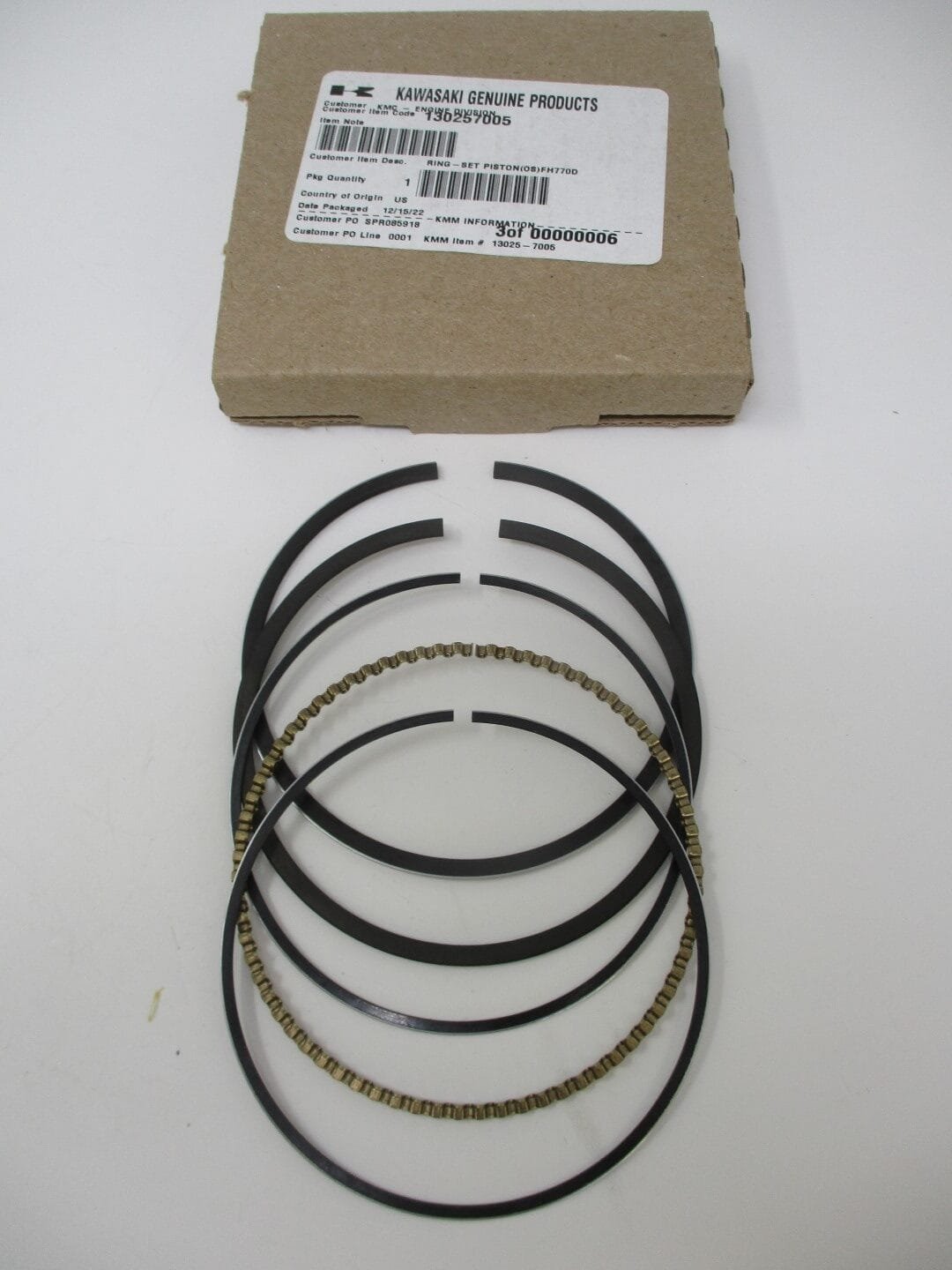 Genuine Kawasaki 13025-7005 Piston Rings Oversize OS 0.5 for FH770D - Image 3