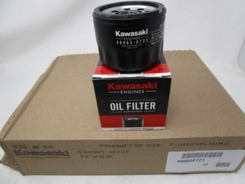 12 Case Genuine Kawasaki Oil Filters 49065-0721 John Deere Toro 107-7817