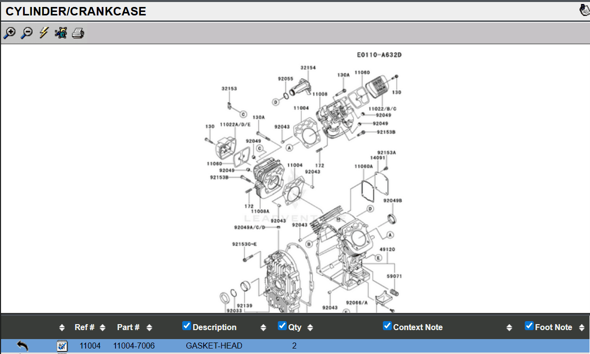 Genuine Kawasaki 11004-7006 Head Gasket FH601V FH641V FH680V FH721V 11004-7004 - Image 4