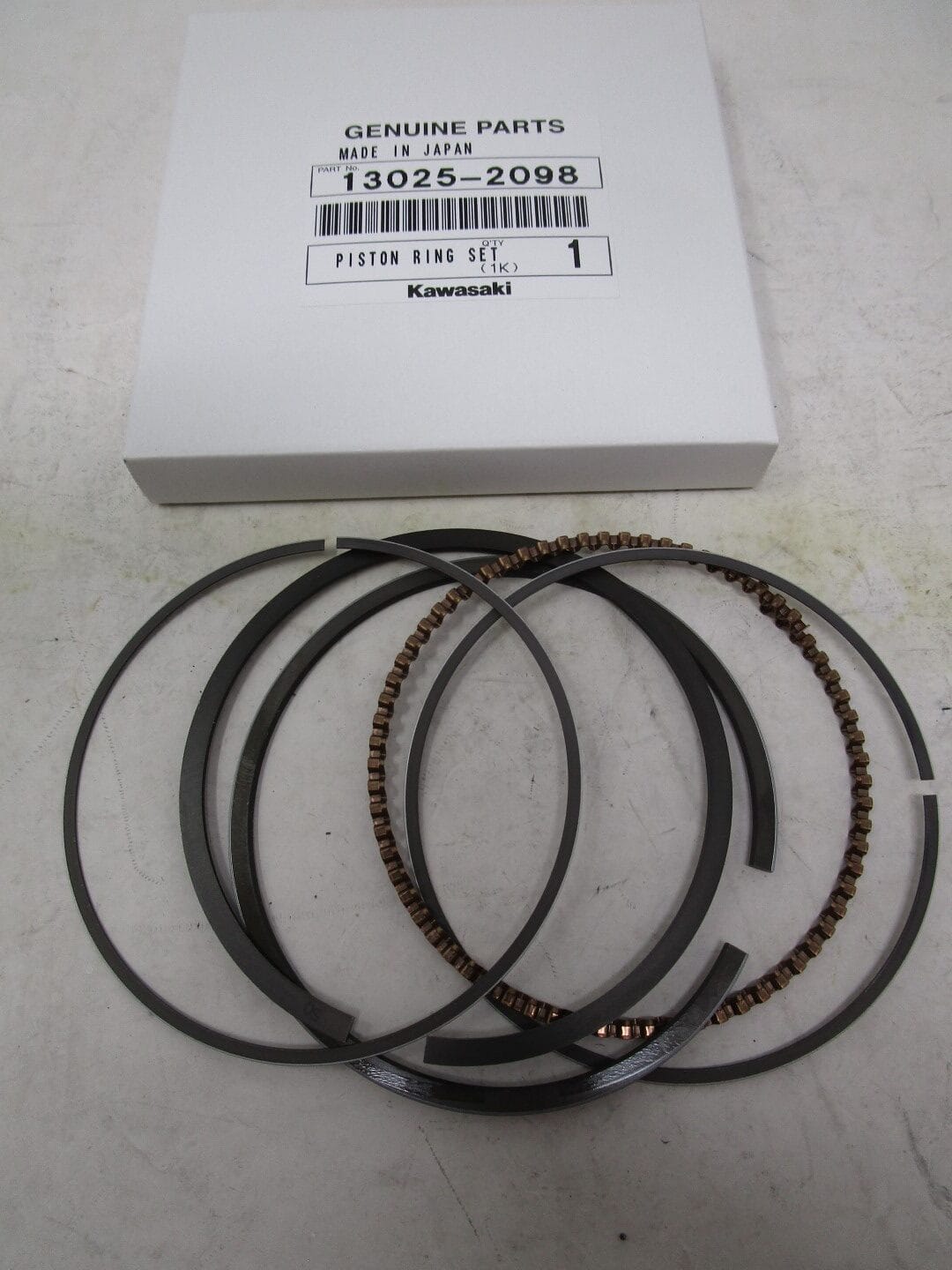 Genuine Kawasaki 13025-2098 Piston Rings 0.5 OS Oversize FE350D, FE 350D,