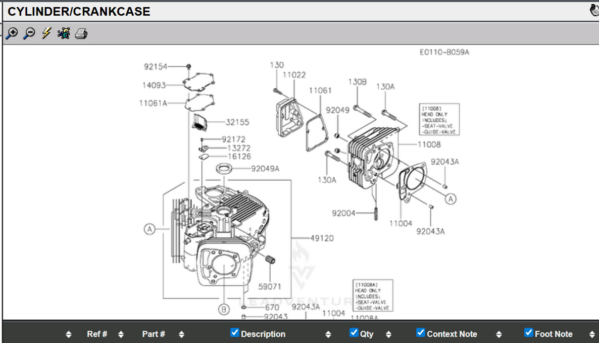 2 Genuine Kawasaki 11004-0762 Cylinder Head Gasket FR651V FR691V - Image 5