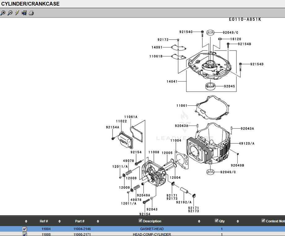 2 Genuine Kawasaki 11004-2146 Head Gasket FJ180V Engines Toro 1000 Flex 21 1600 - Image 4