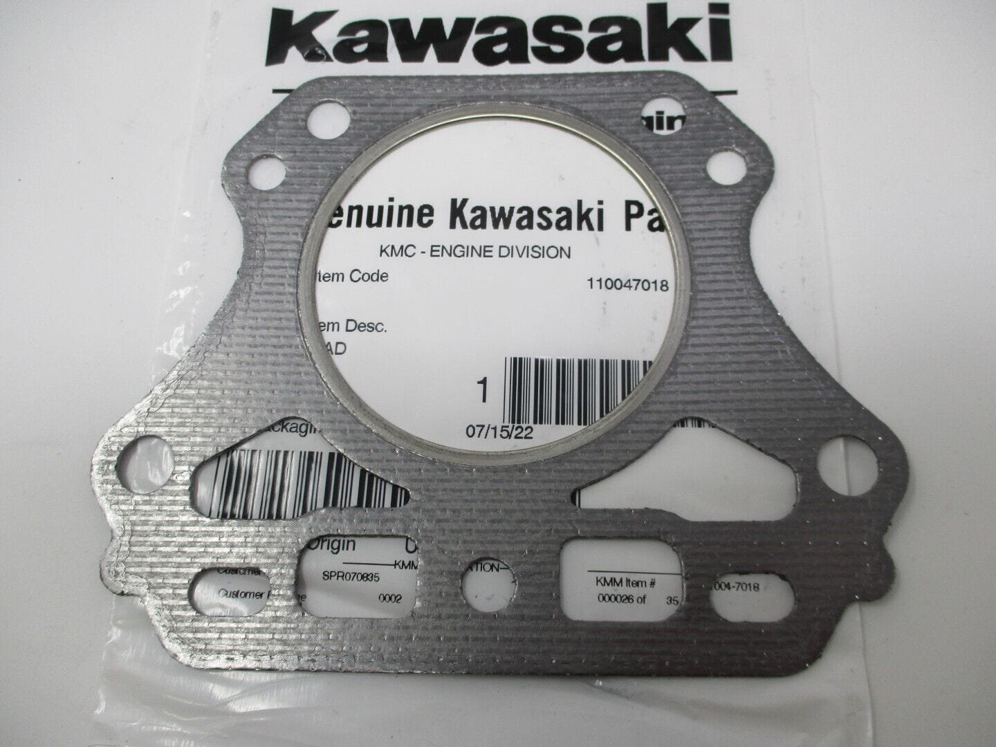 Genuine Kawasaki 11004-7018 Head Gasket Engines Fits FH381V FH430V FH480V - Image 2