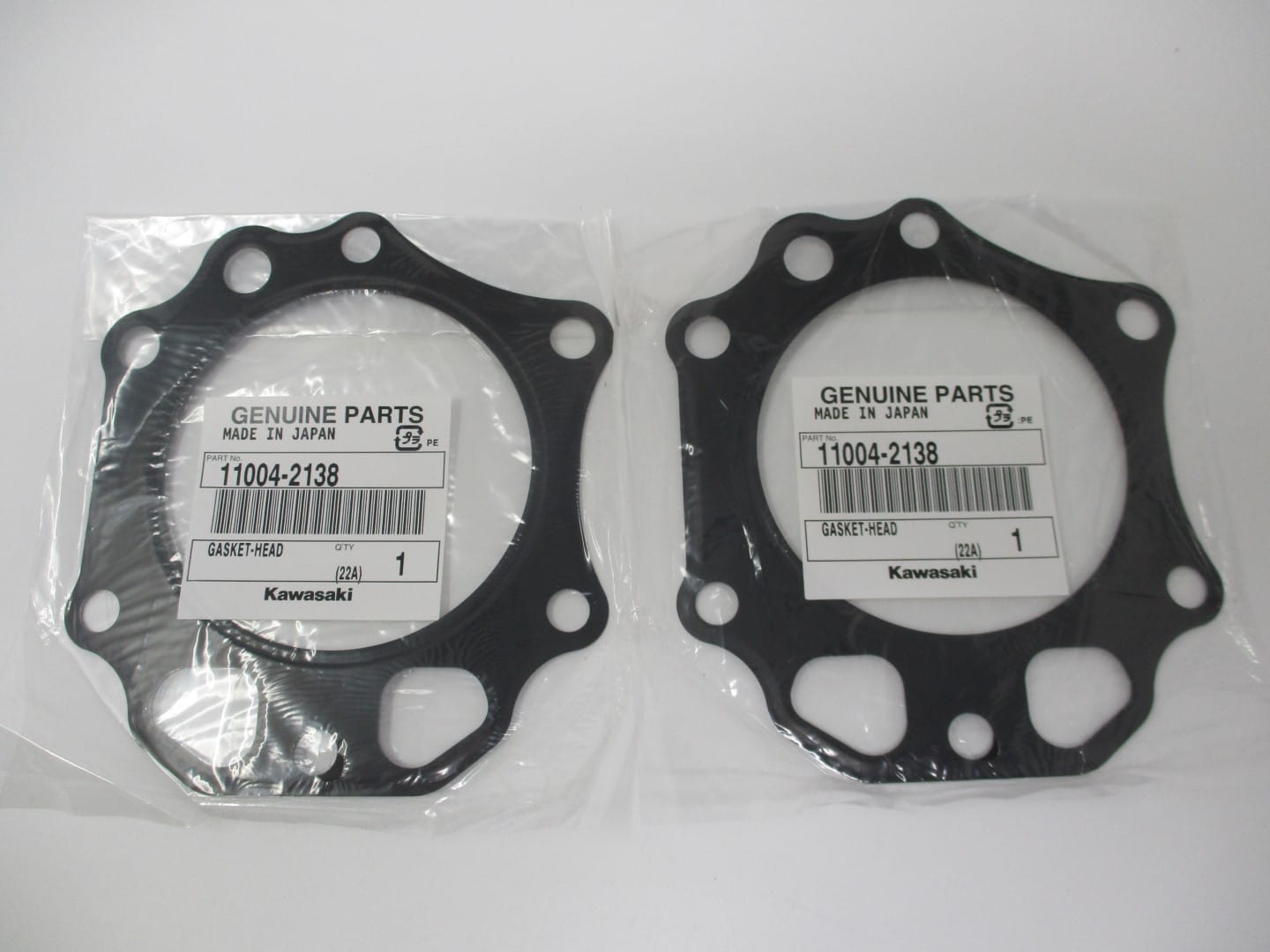 2 Genuine Kawasaki 11004-2138 Head Gaskets 11004-2102 11004-2105 FE290D - Image 3