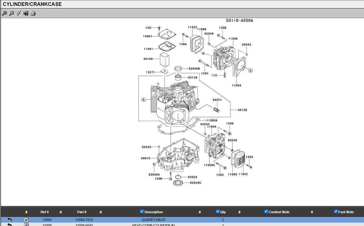 2 Genuine Kawasaki 11004-7015 11004-7005 Cylinder Head Gasket FH451V FH500V FH531V - Image 4