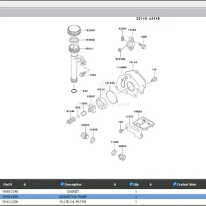 Genuine Kawasaki 11009-2828 Oil Pump Gasket for FE290D or Engine Generator - Image 8
