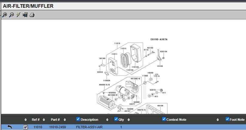 Genuine Kawasaki 11013-2132 Air Filter  Toro 93-8636 John Deere PT18389 FE120D FE170D - Image 5