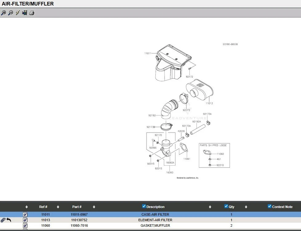 Genuine Kawasaki 11011-0967 11011-0820  Air Filter Cover FR651V FR691V FR730V - Image 6