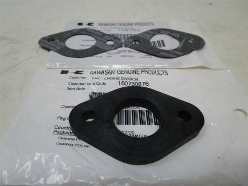 2 Genuine Kawasaki Manifold Carburetor Gasket 11061-7004 16073-0876 Insulator