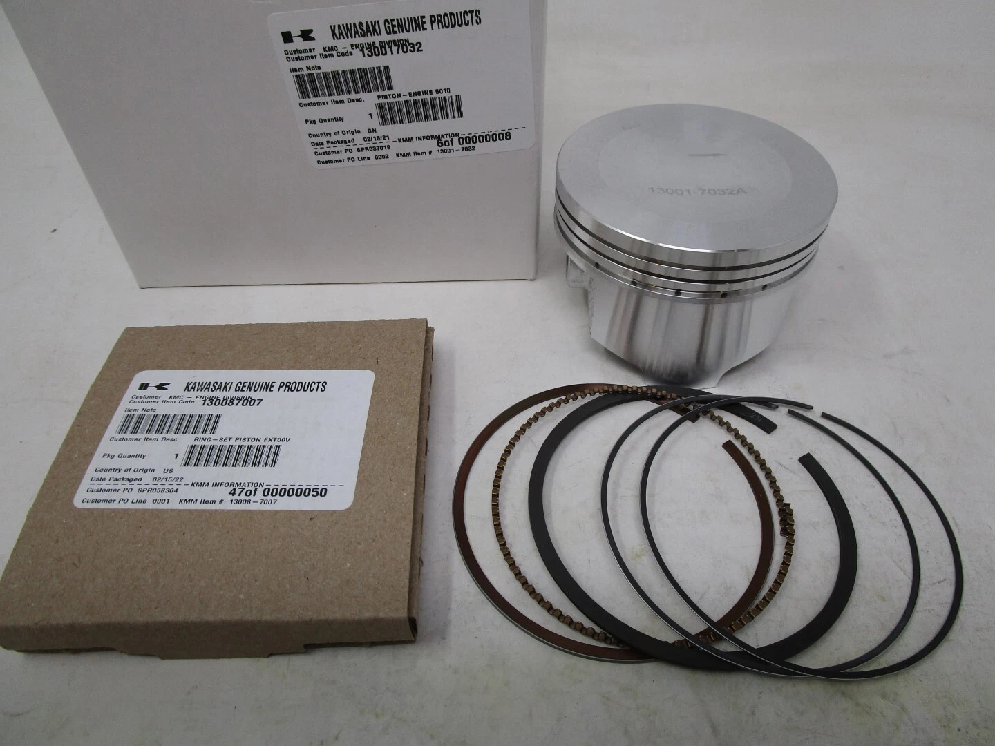 Genuine Kawasaki 13001-7032 & 13008-7007 STD Piston & Rings FX921V FXT00V - Image 4