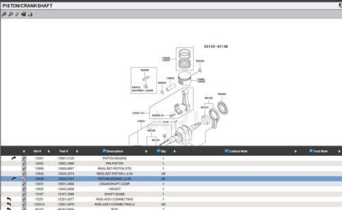 Genuine Kawasaki Piston Rings 13025-2074 OS 0.50 Oversize FD711D, FD750D, FE290D