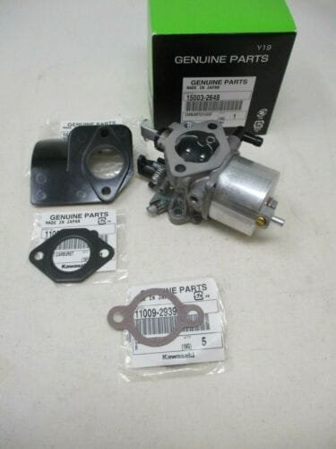 Genuine Kawasaki Carburetor 15003-2648 Kaw Gasket 11009-2827, 11009-2939, 16073-2154 Insulator