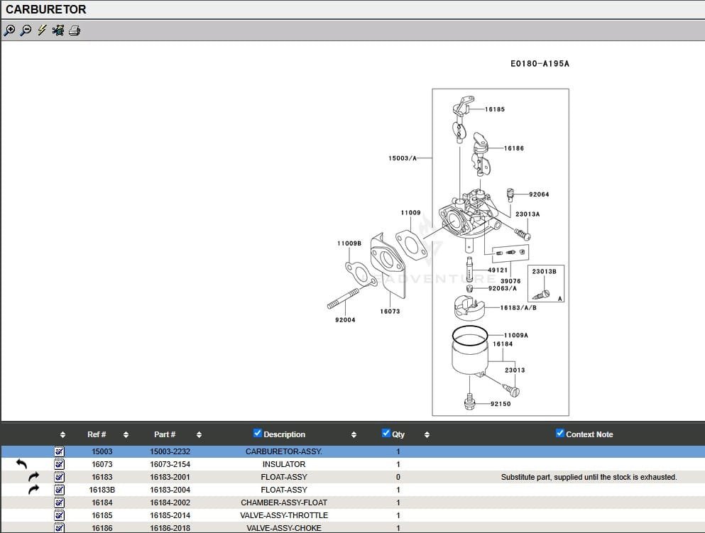Genuine Kawasaki 15003-2232 Carburetor 11009-2939 1009-2827 Gaskets FE350D - Image 7