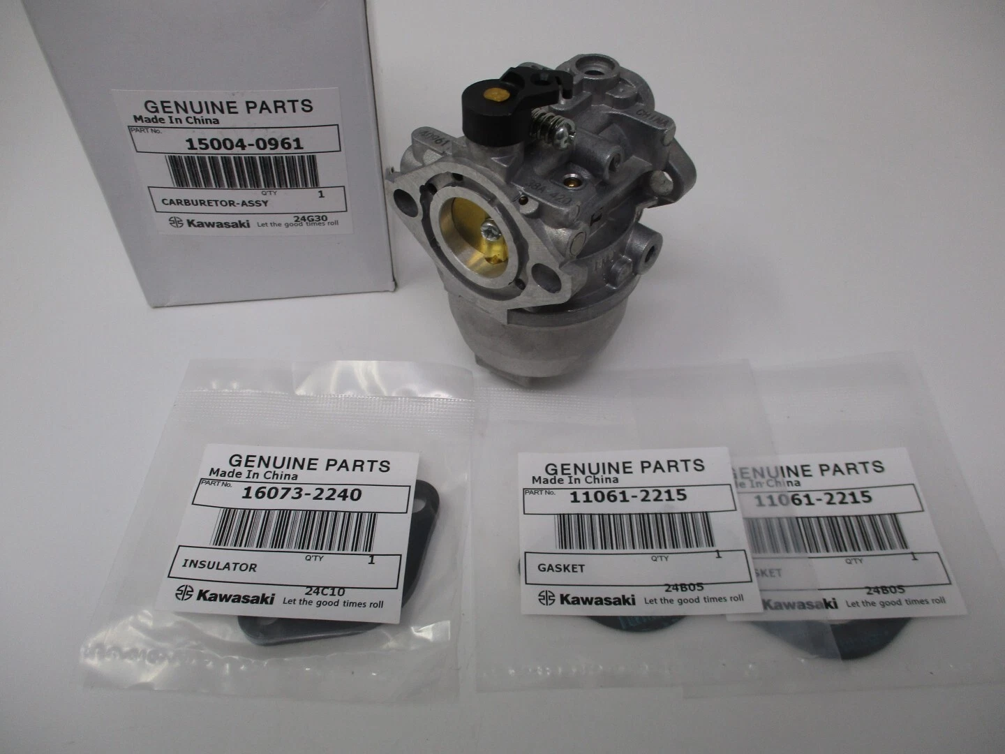 Genuine Kawasaki 15004-0961 Walbro Carburetor 2 11061-2215 16073-2240 Insulator Gasket FJ180V - Image 3