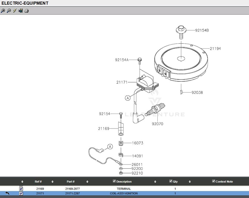 Genuine Kawasaki 21171-2267 Ignition Coil FJ180V 21171-7030 21171-7021 Toro 30" - Image 3