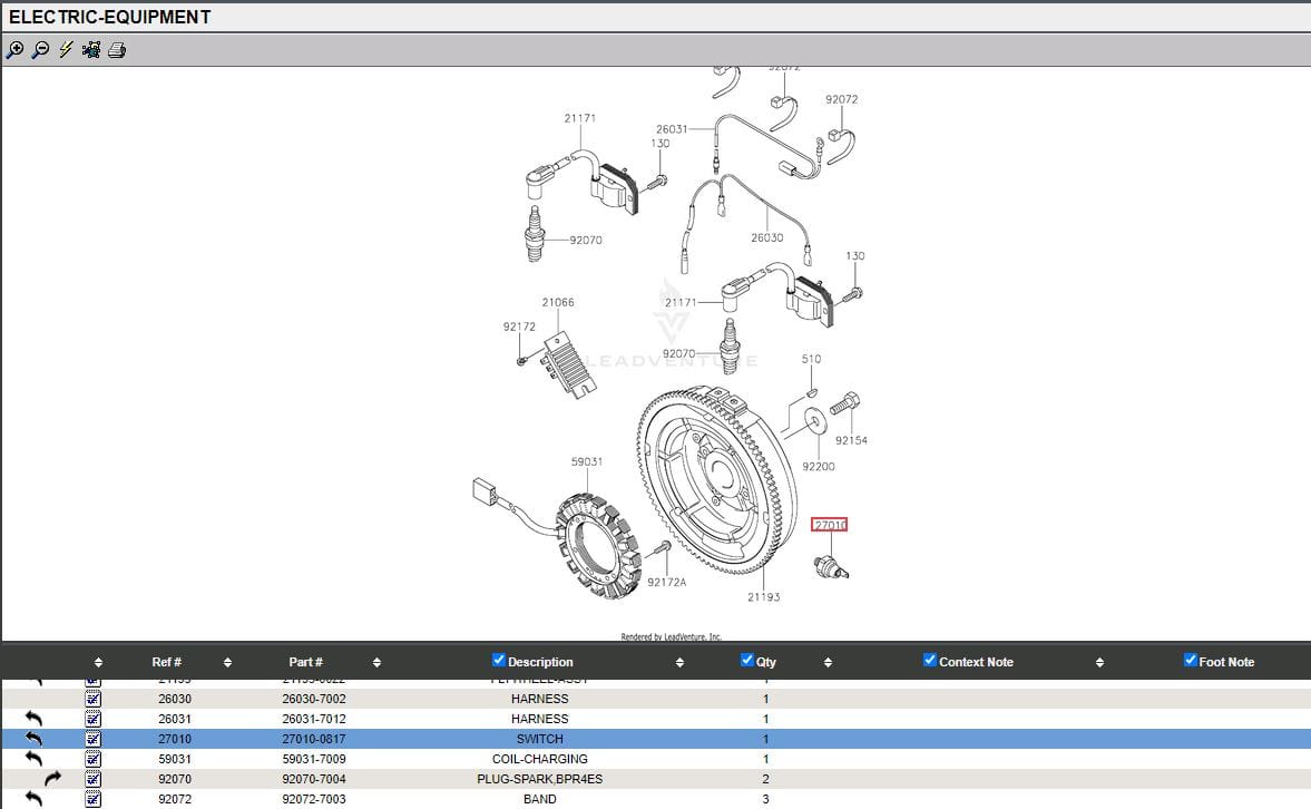 Genuine Kawasaki 27010-0817 Oil Pressure Switch FH500V FH721D