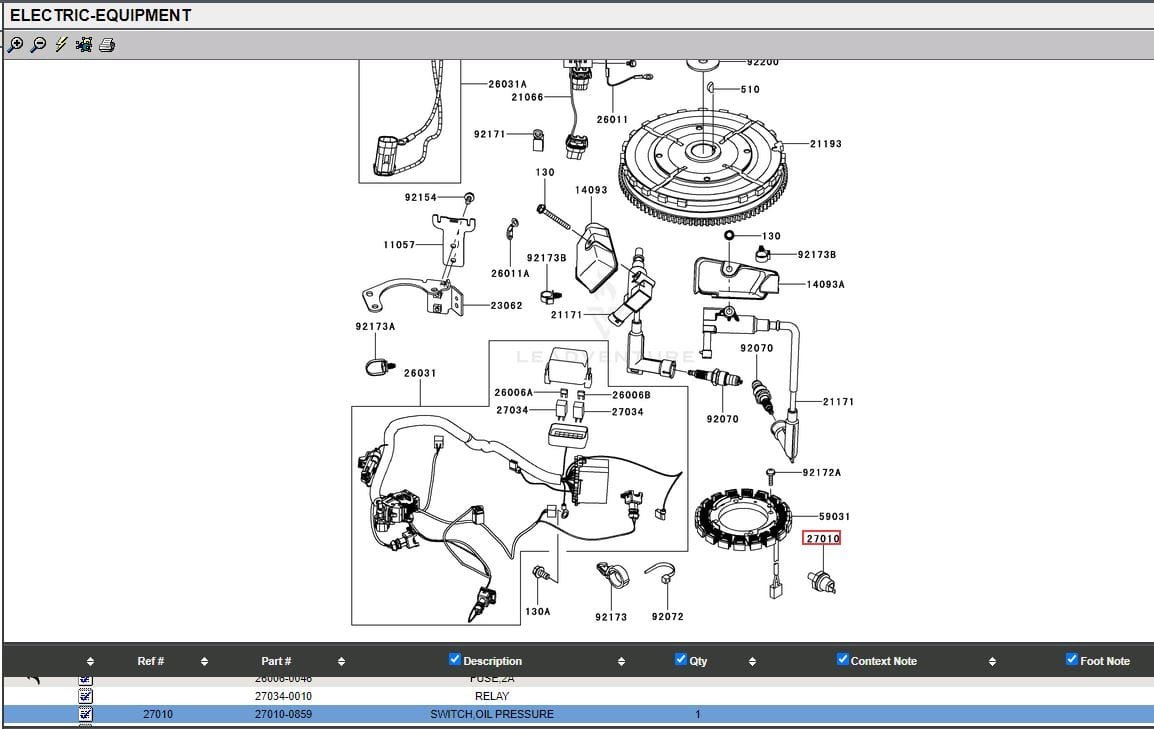 Genuine Kawasaki 27010-0859 Oil Pressure Switch FX651V FX730V FX850V - Image 5