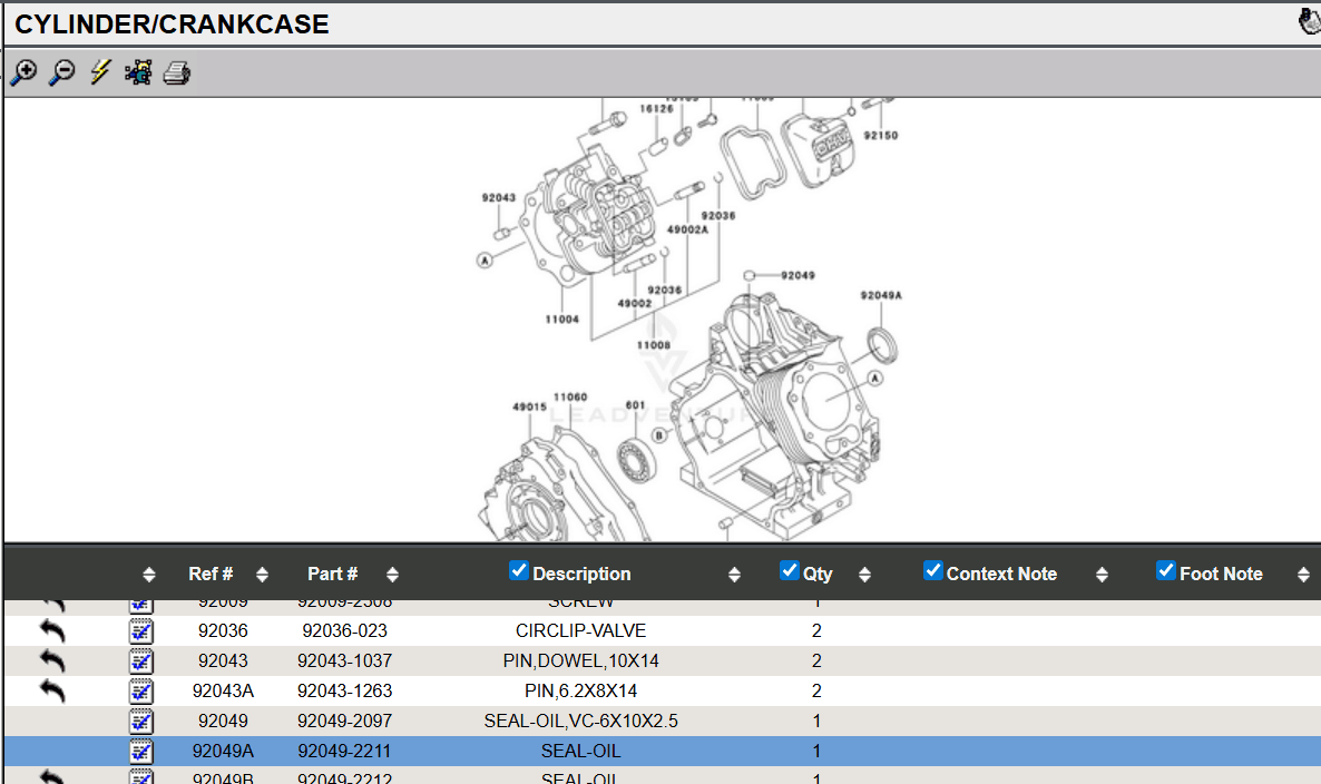 Genuine Kawasaki 92049-2211 Crankcase Oil Seal FE350D P60000 FE400D - Image 5