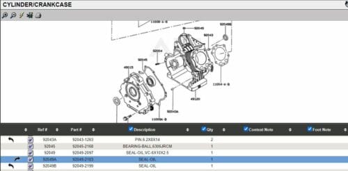 Genuine Kawasaki 92049-2220 Crankcase Oil Seals 92049-2103 92049-2199 FE250D FE290D