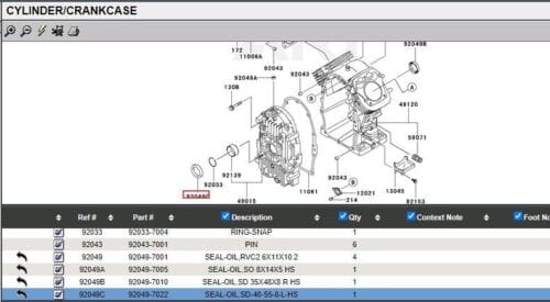 Genuine Kawasaki 92049-7010 Crankcase Oil Seal FH381V FH430V FH451 FH531 FR600V - Image 4