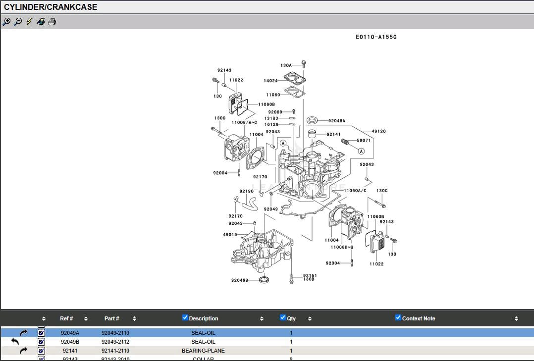 2 Genuine Kawasaki 92049-2112 Oil Seals FD590V FD611V FD620D 92049-2110 M76154 - Image 6