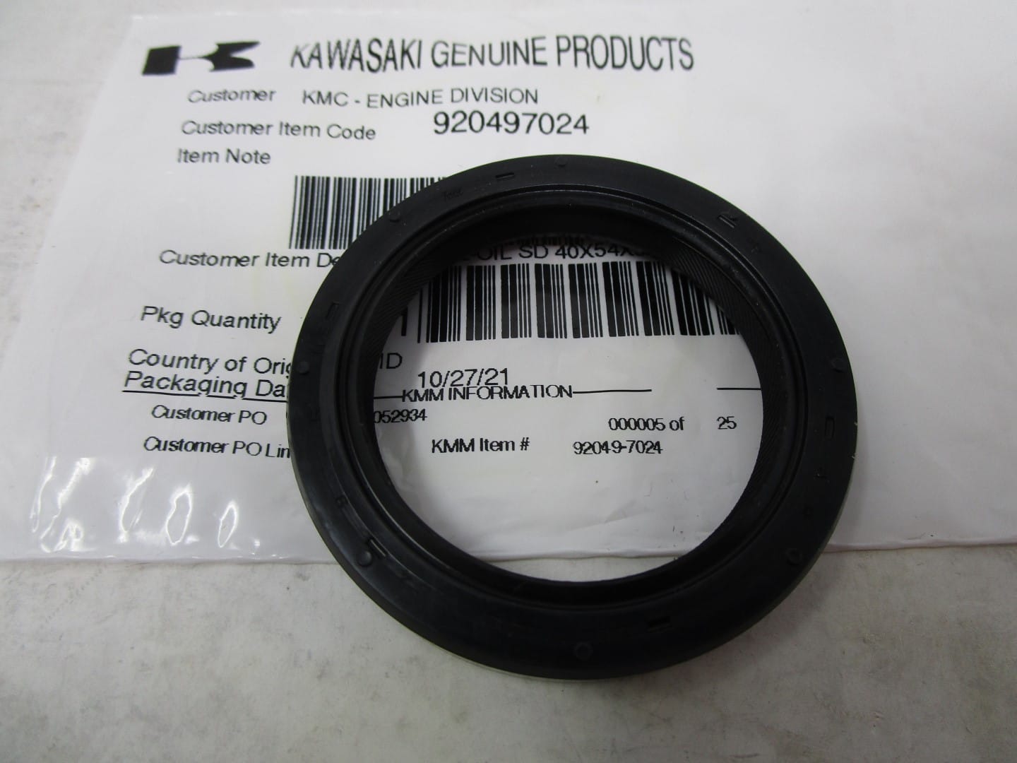 Genuine Kawasaki 92049-7024 Crankcase Oil Seal