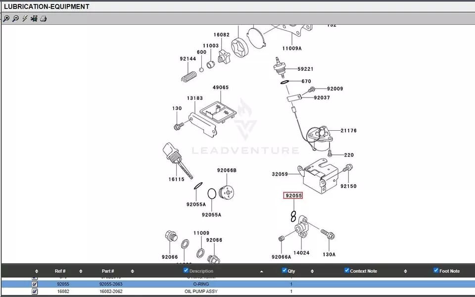 Genuine Kawasaki 92055-2063 O-Rings Oil Cooler Lubrication FE290D FE350D FE400D - Image 4