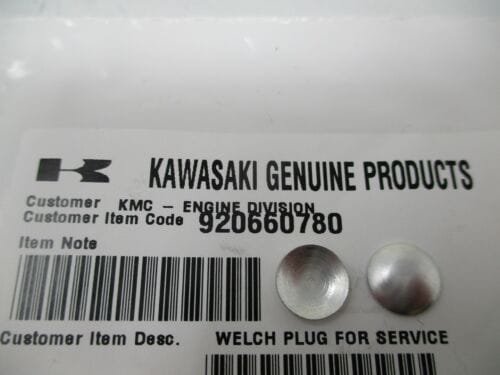 2 Genuine Kawasaki 92066-0780 Welch Plug FX651V FX691V FX730V 4 Stroke