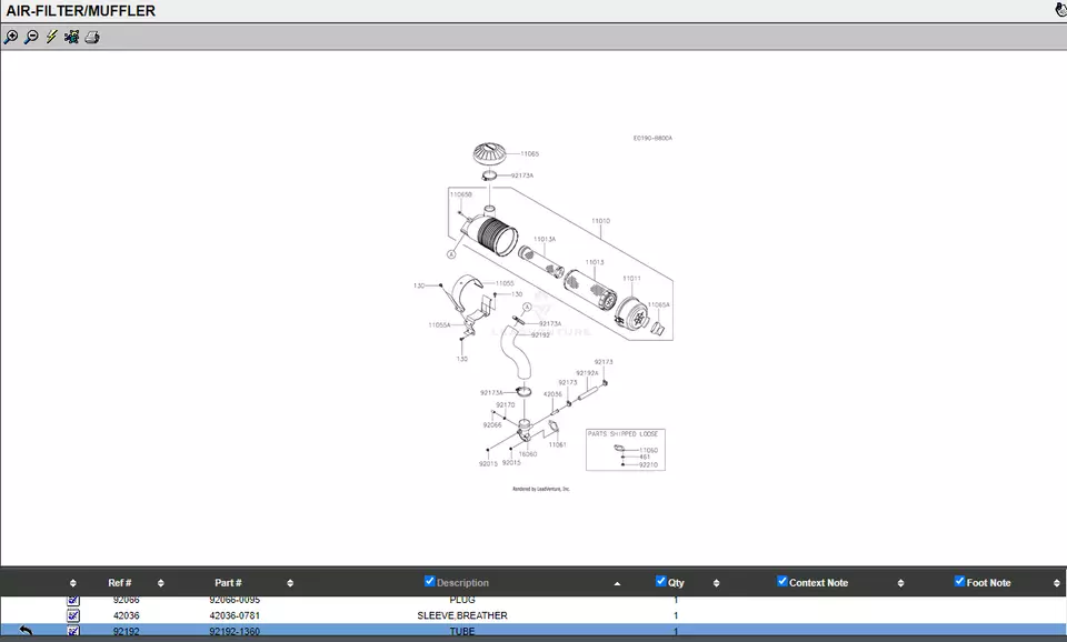 Genuine Kawasaki 92192-2623 Bottom Air Intake Hose Tube Canister FX691V FX730V 92192-1360 - Image 7