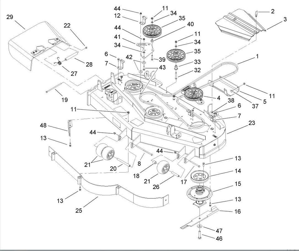 For Toro 106-7369 48" Mower Deck 52" V-BELT in a Pix P-1067369 - Image 4