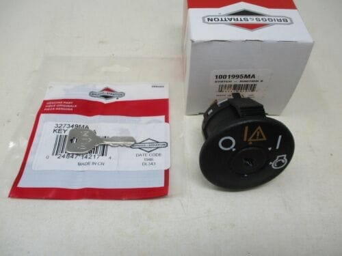 Genuine Briggs & Stratton Murray Ignition Switch 1001995M & Key 327349MA MTD Lawnmower