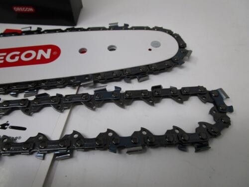 Genuine Oregon 100SDEA041 & 2 91VXL039 10” Pole Chainsaw Single Rivet Guide Bar & 2 Chains - Image 2