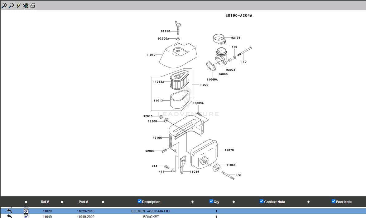 Genuine Kawasaki 11029-2010  Air Filter & Toro 100-2694 Pre-Air Filter FC150V - Image 7