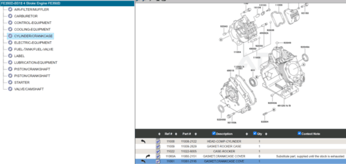 Genuine Kawasaki Crankcase Gasket 11061-2116 / 11060-2151 for FE350D, FE400D,