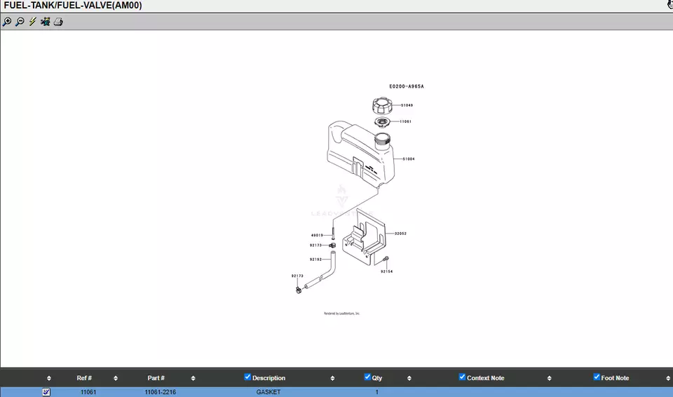 Genuine Kawasaki 11061-2216 Gas Fuel Cap Breather Gasket FJ180V - Image 6