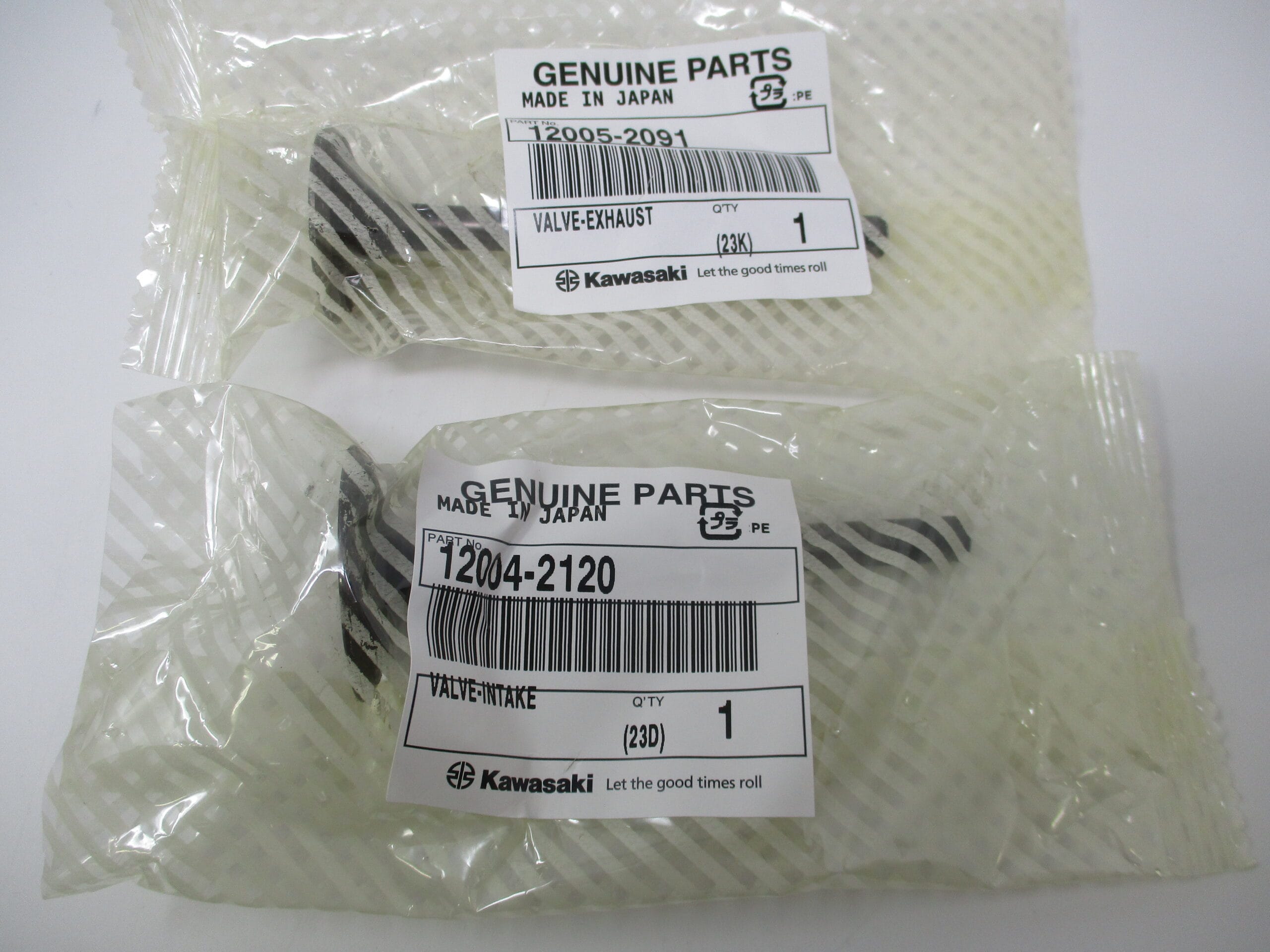 Genuine Kawasaki 12005-2091 & 12004-2120 Intake & Exhaust Valves for FE350D - Image 2