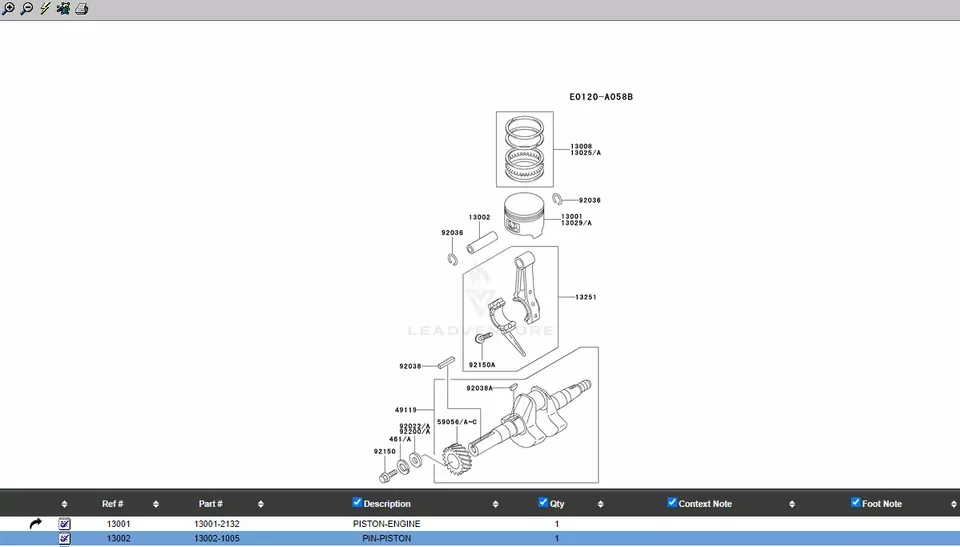 Genuine Kawasaki 13002-1005 Piston Pin - Image 4