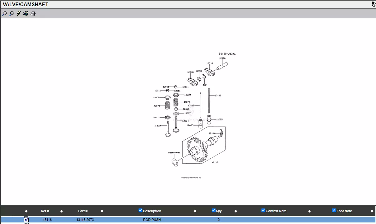 2 Genuine Kawasaki 13116-2073 Push Rods for FE350D FE400D Club Car - Image 5