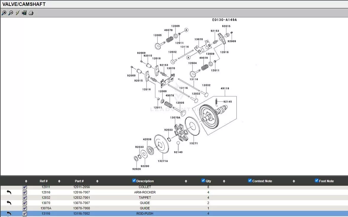 2 Genuine Kawasaki 13116-7002 Push Rods FH601V FH641V FH680V FH721V - Image 4