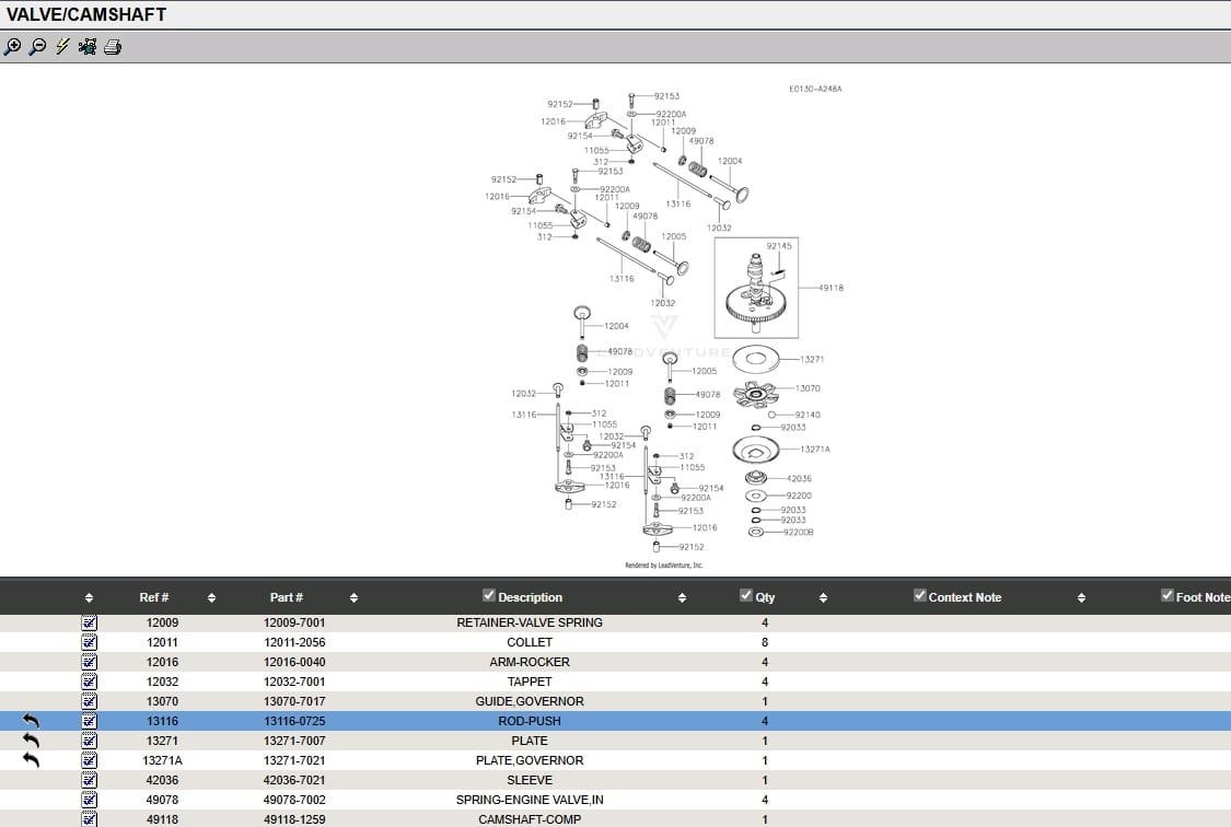 4 Genuine Kawasaki 13116-0725 Push Rod 13116-7007 FS651V FS691V FS730V FT651V - Image 5