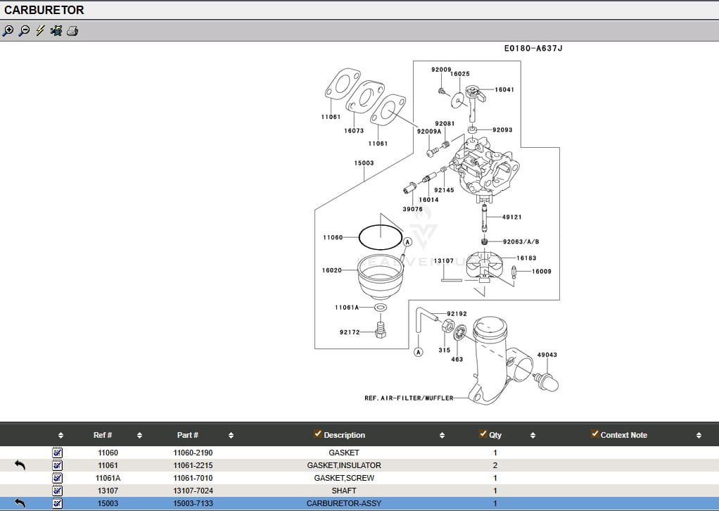 Genuine Kawasaki 15004-0994 15003-7133 Walbro Carburetor FJ180V Engines - Image 7