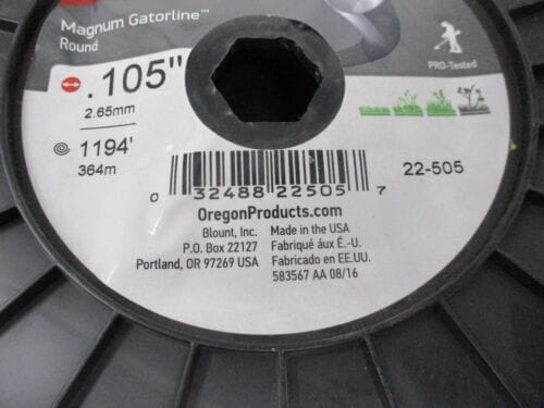 Genuine Oregon 22-505 Magnum Gatorline Round .105 Dia. 1194’ Weed Wacker - Image 2