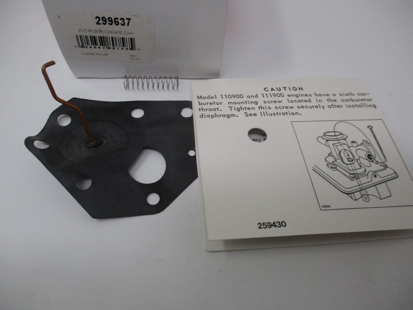 Genuine Briggs & Stratton 299637 Pump Choke Diaphragm - Image 5