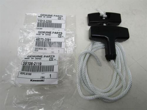 Genuine Kawasaki 11012-2255 Grip Handel, Insert  & Pull Rope Recoil 46075-2091