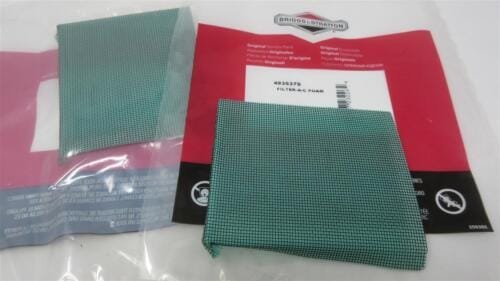 2 Pack Genuine Briggs & Stratton Pre Air Filter 493537S Lawnmower